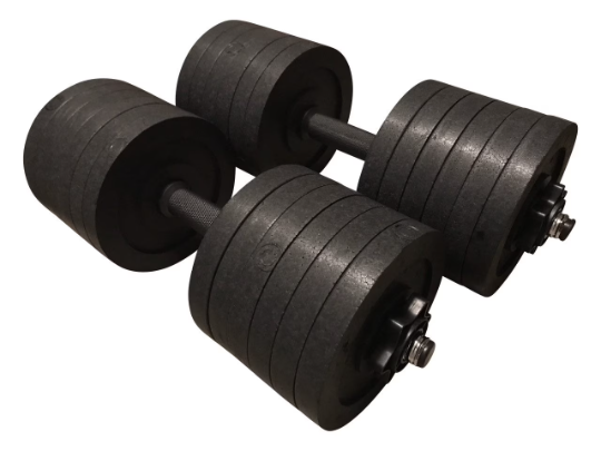 fake weights props dumbbells