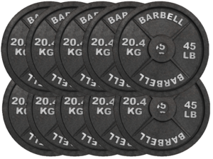 fake weights, fake 45lb, fake 45 lb weights, plates, crossfit, display weights, plastic, styrofoam