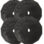 Fake Weights – 12 Sided Hex All Black 45 lb 2 Pairs